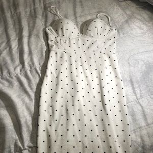 Polka dot body con dress